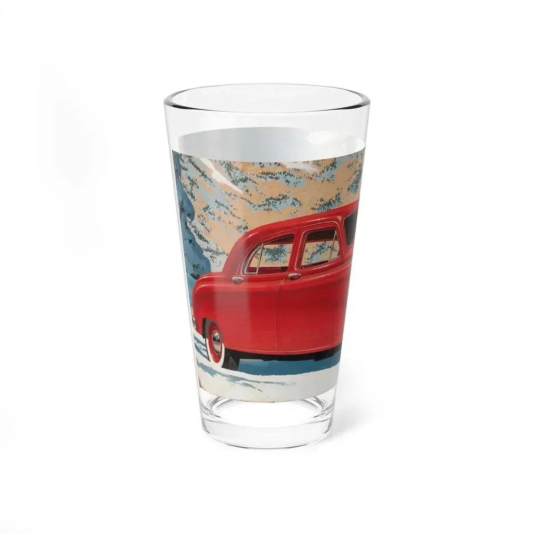 Pair of car advertisements (2) (Magazine Illustration) Pint Glass 16oz - Go Mug Yourself
