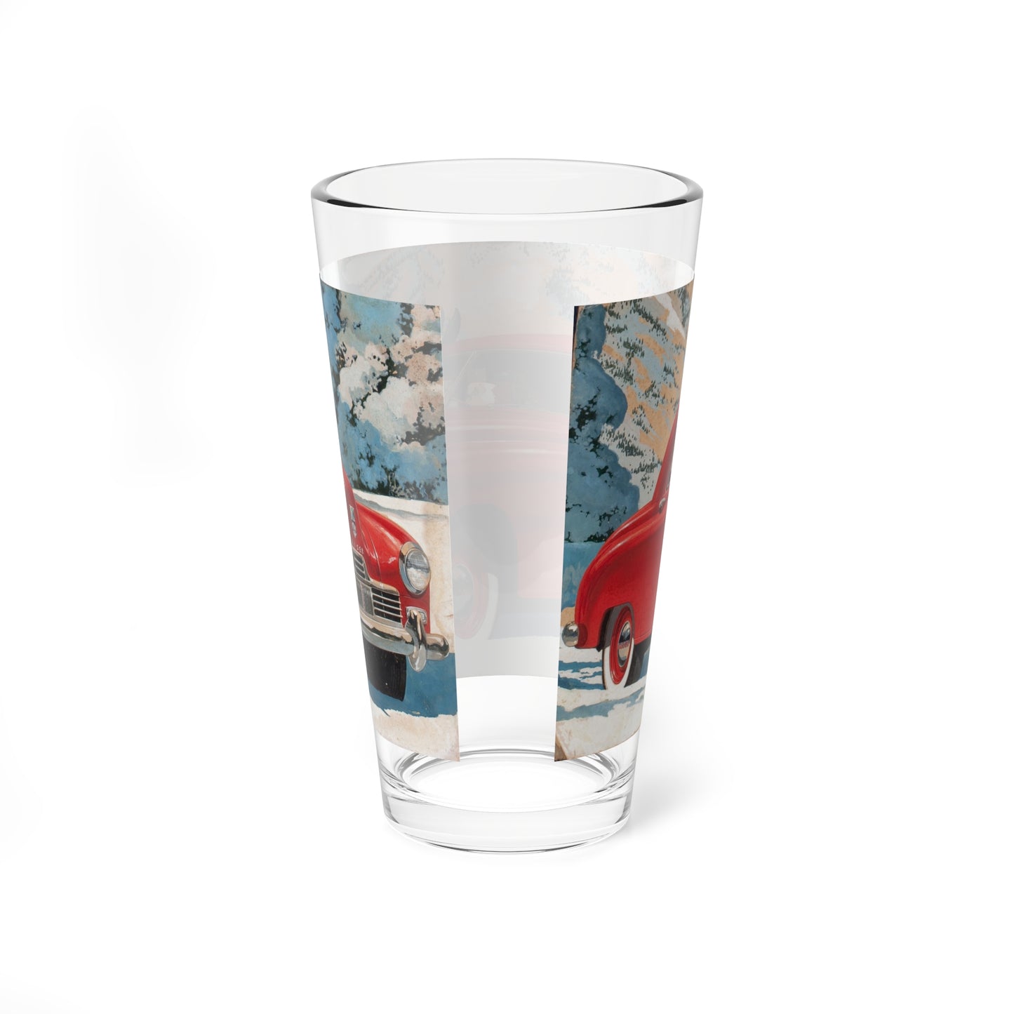 Pair of car advertisements (2) (Magazine Illustration) Pint Glass 16oz-Go Mug Yourself