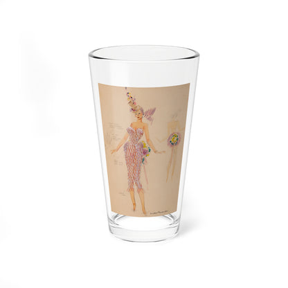 Pair of costume design sketches (1) (Magazine Illustration) Pint Glass 16oz-16oz-Go Mug Yourself