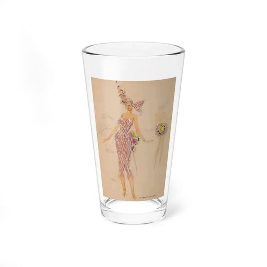 Pair of costume design sketches (1) (Magazine Illustration) Pint Glass 16oz 16oz - Go Mug Yourself