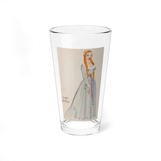 Pair of costume design sketches (2) (Magazine Illustration) Pint Glass 16oz 16oz - Go Mug Yourself