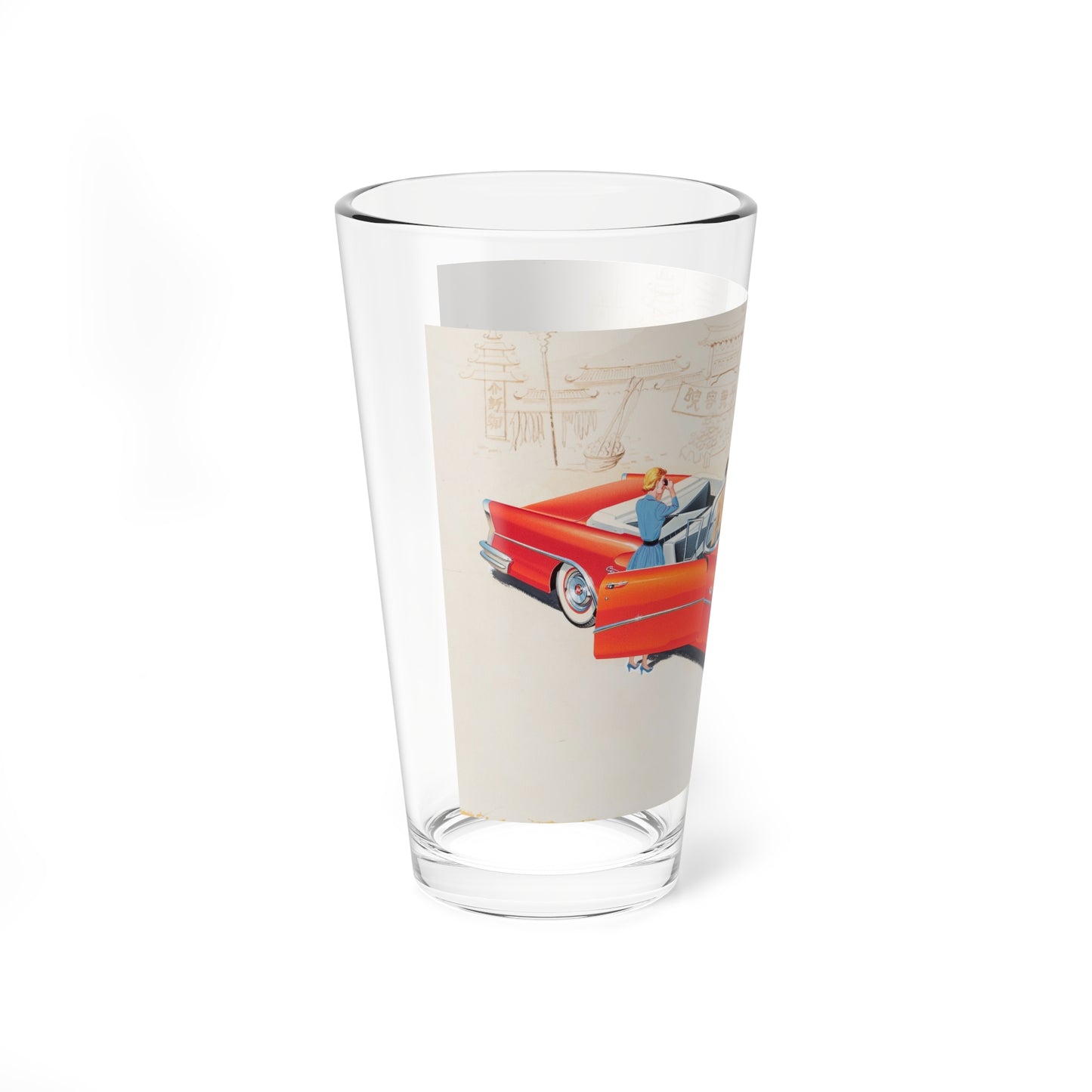 Pair of Vintage Chrysler-Buick advertisements (2) (Magazine Illustration) Pint Glass 16oz-Go Mug Yourself