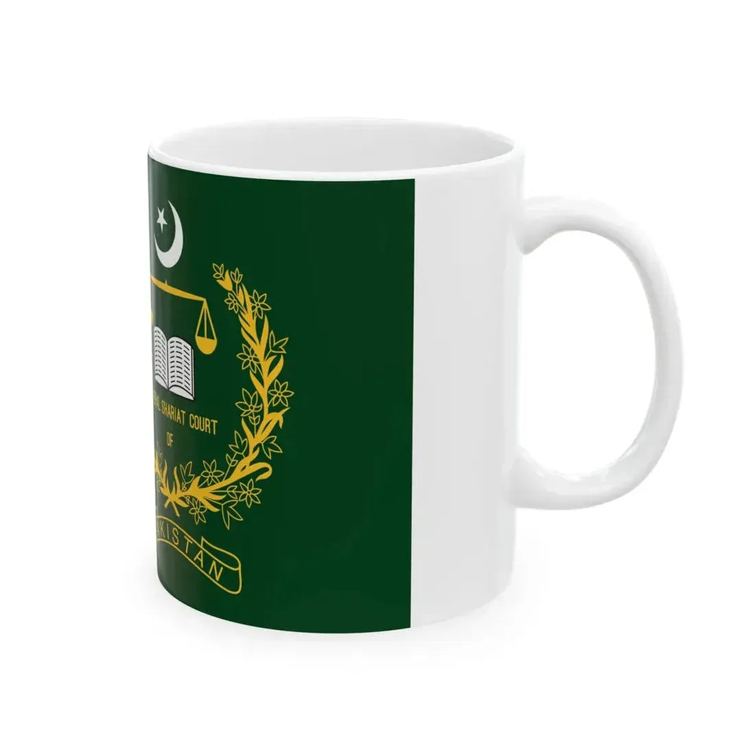 Pakistan Federal Shariat Court Flag (Pakistan) White Coffee Mug - Go Mug Yourself
