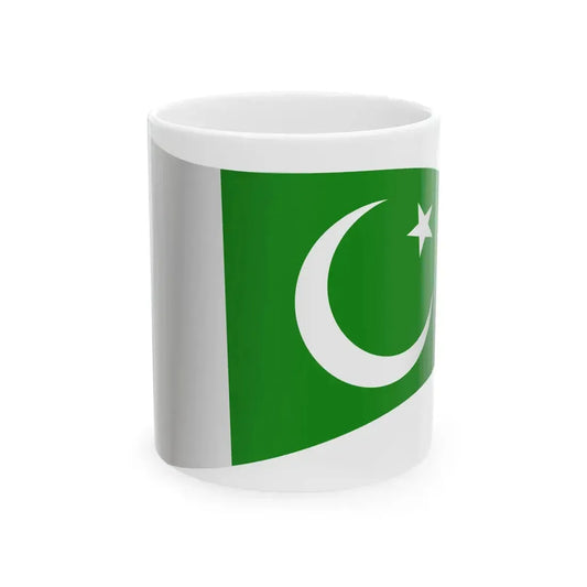 Pakistan Flag - iconic waving (Pakistan) White Coffee Mug 11oz - Go Mug Yourself