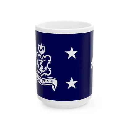Pakistan Navy Vice Admiral (Pakistan) White Coffee Mug 15oz - Go Mug Yourself