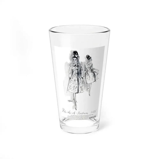 Pale As A Starbeam, Bergdorf advertisement, 1963 (Magazine Illustration) Pint Glass 16oz 16oz - Go Mug Yourself