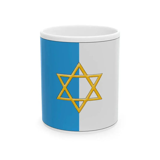 Palestine flag 1924 by British Mandate (Israel) White Coffee Mug 11oz - Go Mug Yourself