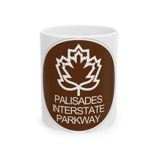Palisades Interstate Pkwy (New York) (Road Sign) White Coffee Mug 11oz - Go Mug Yourself