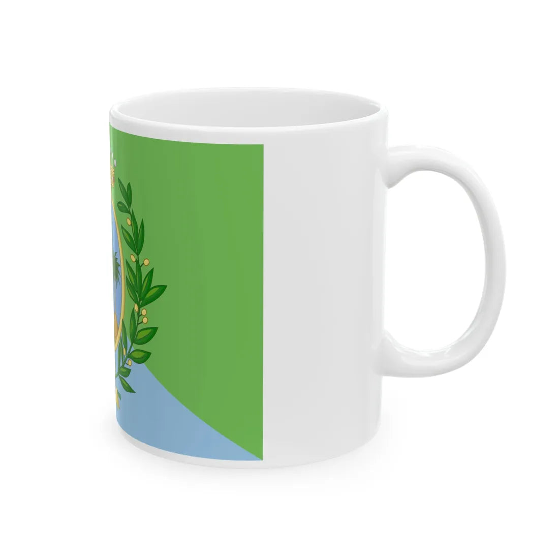 Palma di Montechiaro-Bandiera (Italy) White Coffee Mug - Go Mug Yourself