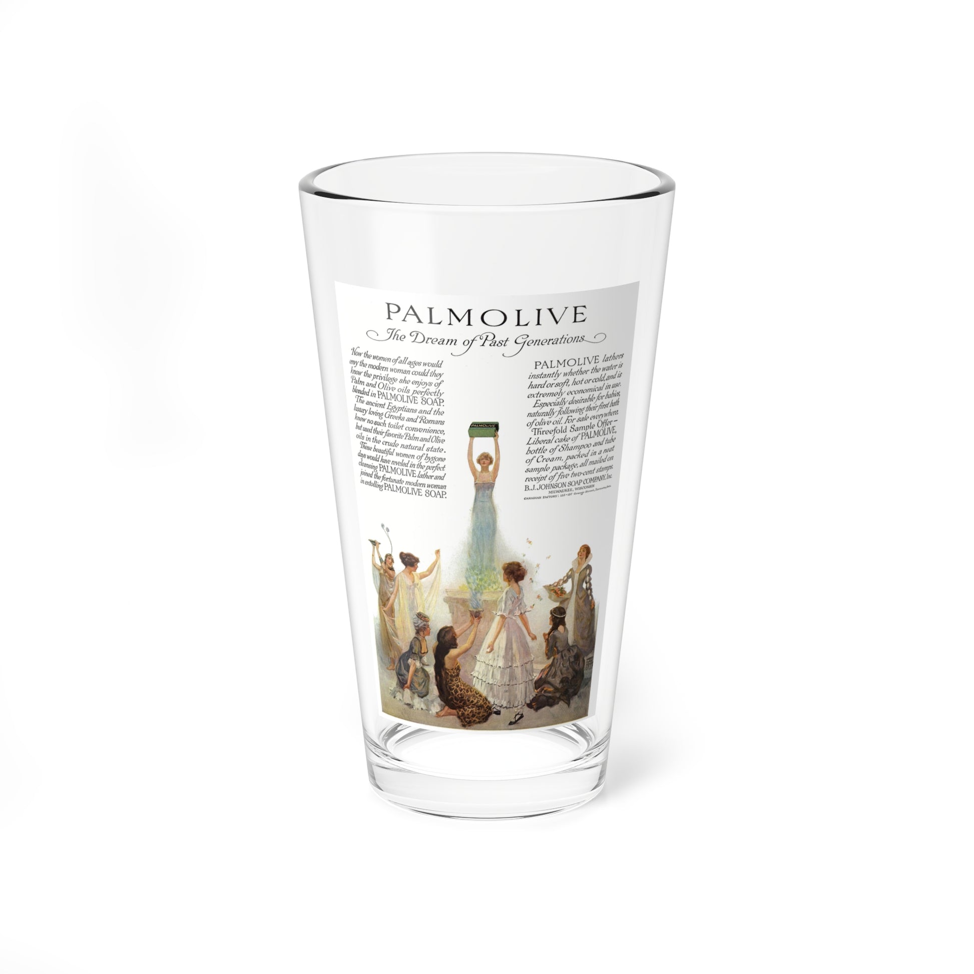 Palmolive ad, Ladies' Home Journal, May 1915 (Magazine Illustration) Pint Glass 16oz-16oz-Go Mug Yourself