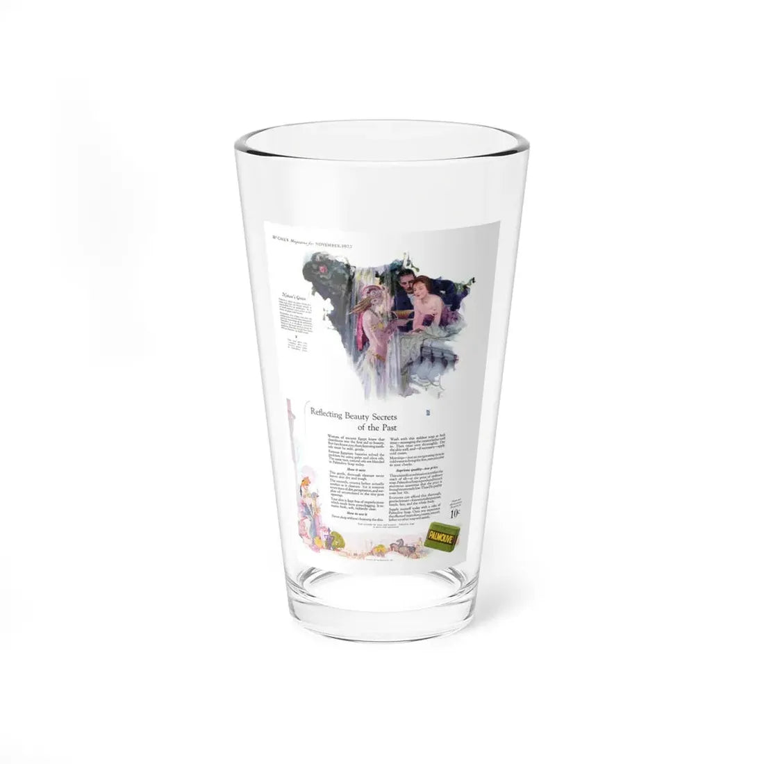 Palmolive adv,  McCalls Magazine, November 1923 (Magazine Illustration) Pint Glass 16oz 16oz - Go Mug Yourself