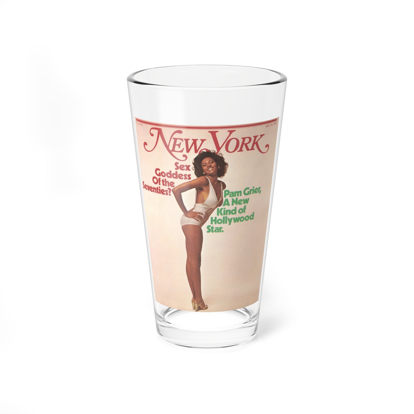 Pam Grier #06 (Vintage Female Icon) Pint Glass 16oz-16oz-Go Mug Yourself