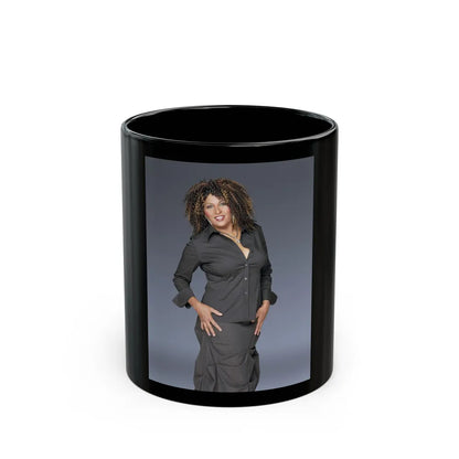 Pam Grier #08 (Vintage Female Icon) Black Coffee Mug-11oz-Go Mug Yourself