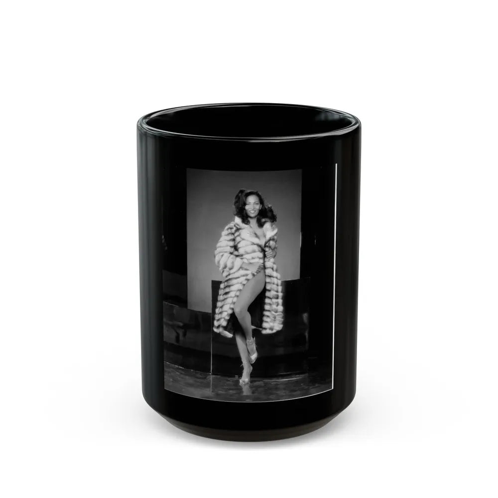 Pam Grier #16 (Vintage Female Icon) Black Coffee Mug-15oz-Go Mug Yourself