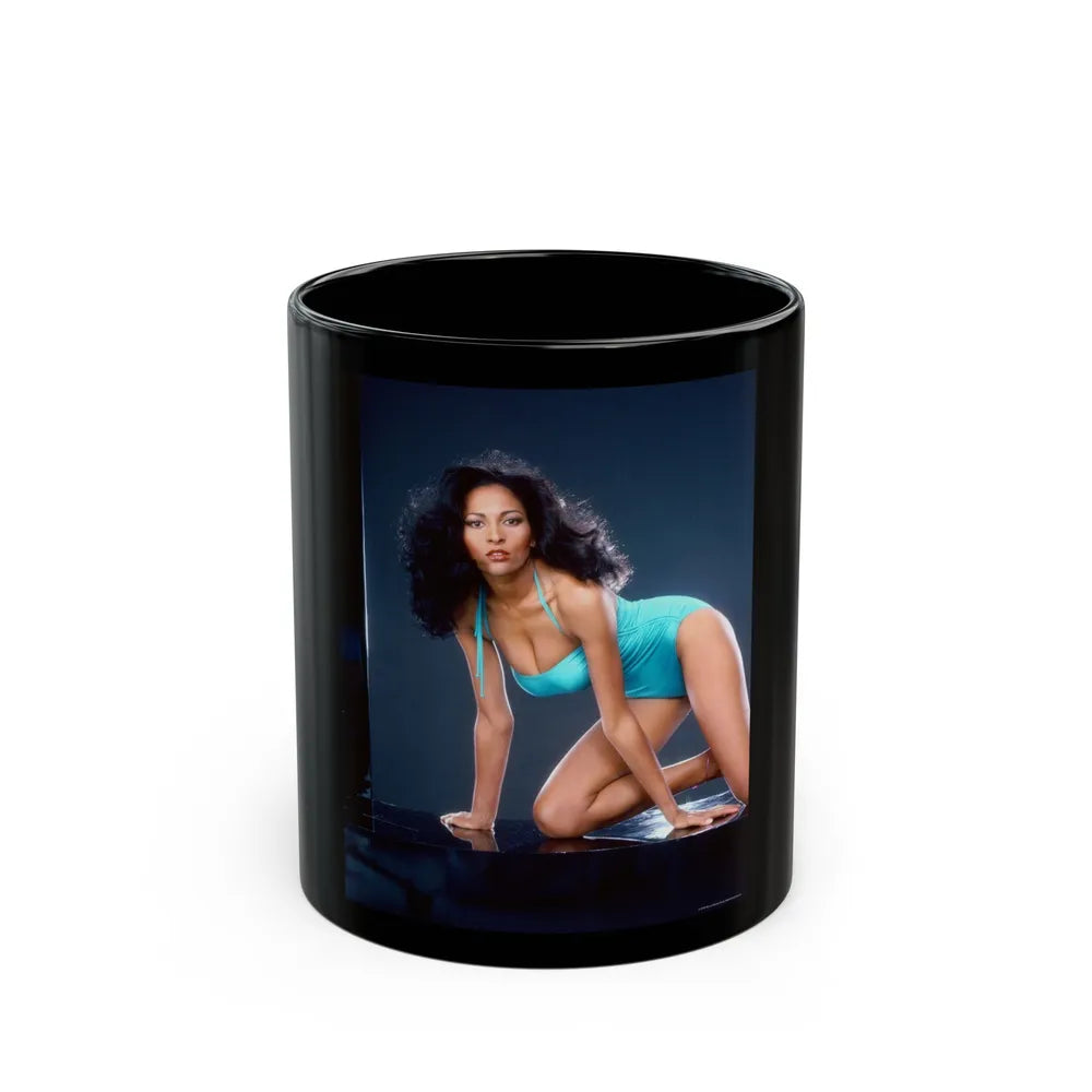 Pam Grier #211 (Vintage Female Icon) Black Coffee Mug-11oz-Go Mug Yourself