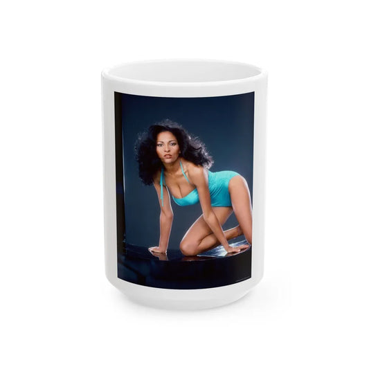 Pam Grier #211 (Vintage Female Icon) White Coffee Mug-15oz-Go Mug Yourself