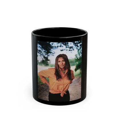 Pam Grier #24 (Vintage Female Icon) Black Coffee Mug-11oz-Go Mug Yourself