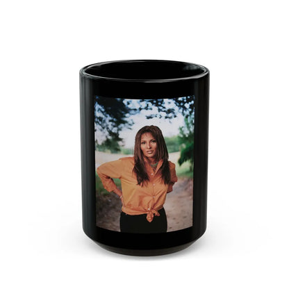 Pam Grier #24 (Vintage Female Icon) Black Coffee Mug-15oz-Go Mug Yourself