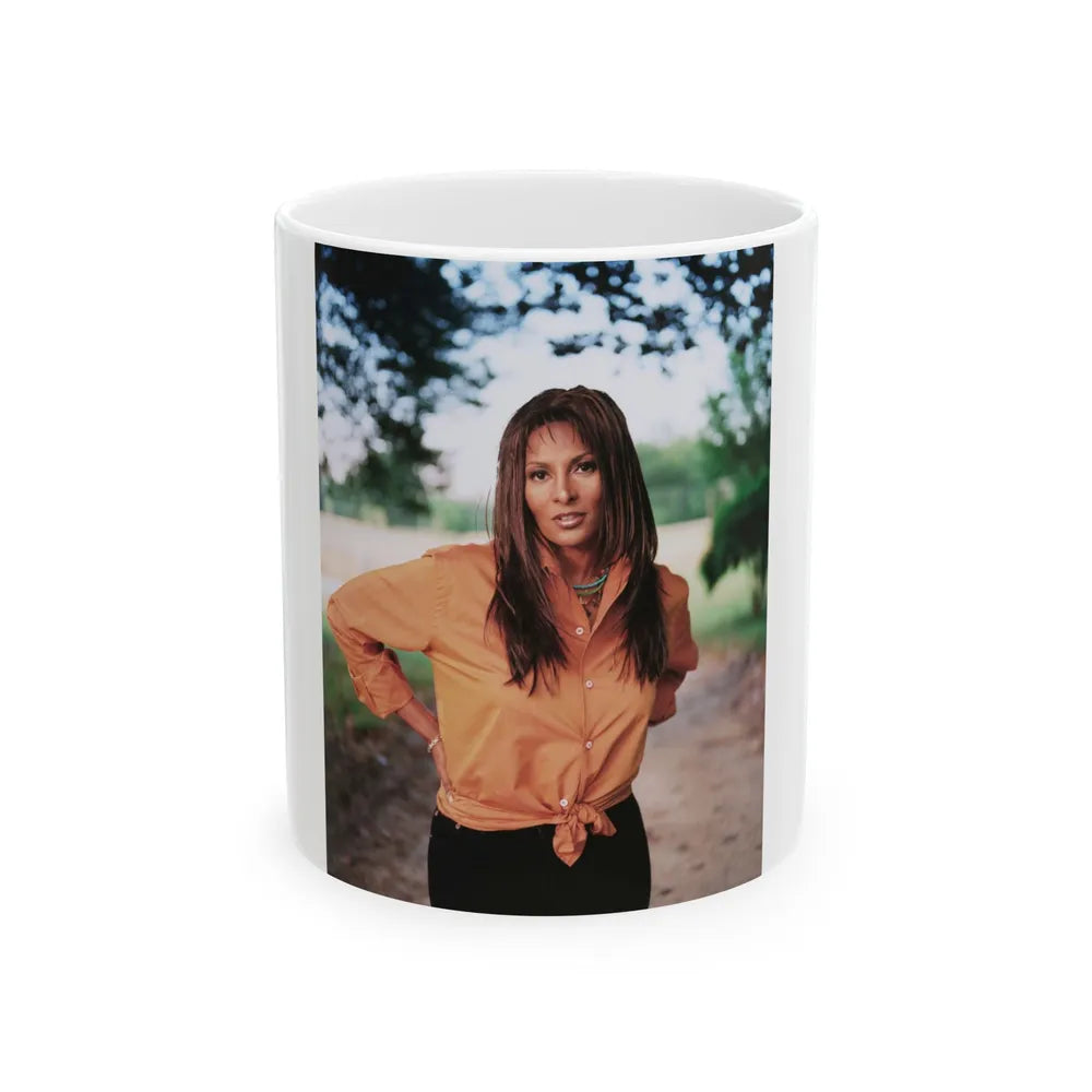 Pam Grier #24 (Vintage Female Icon) White Coffee Mug-11oz-Go Mug Yourself