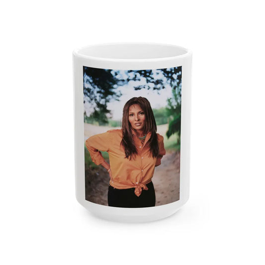 Pam Grier #24 (Vintage Female Icon) White Coffee Mug-15oz-Go Mug Yourself