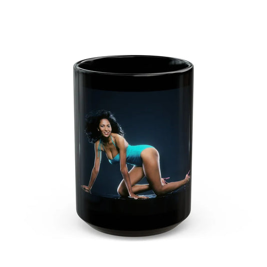 Pam Grier #26 (Vintage Female Icon) Black Coffee Mug-15oz-Go Mug Yourself