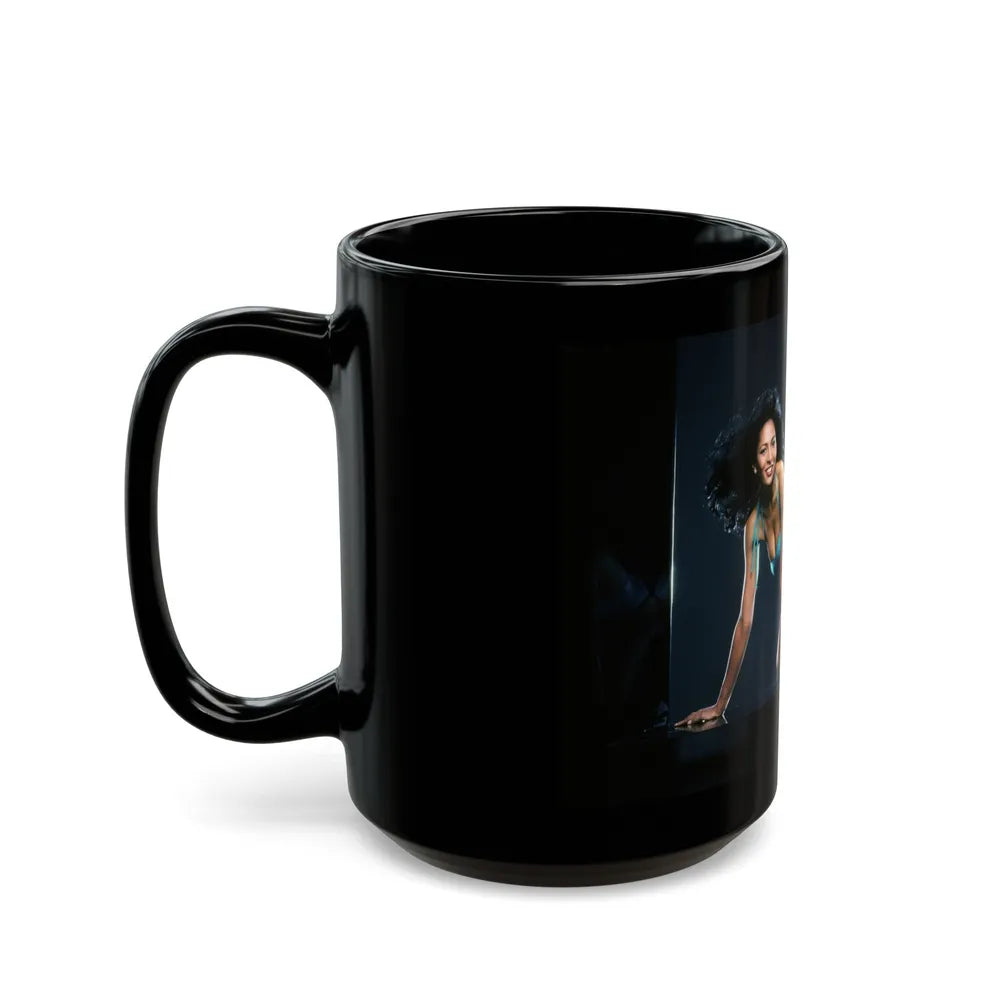 Pam Grier #26 (Vintage Female Icon) Black Coffee Mug-Go Mug Yourself