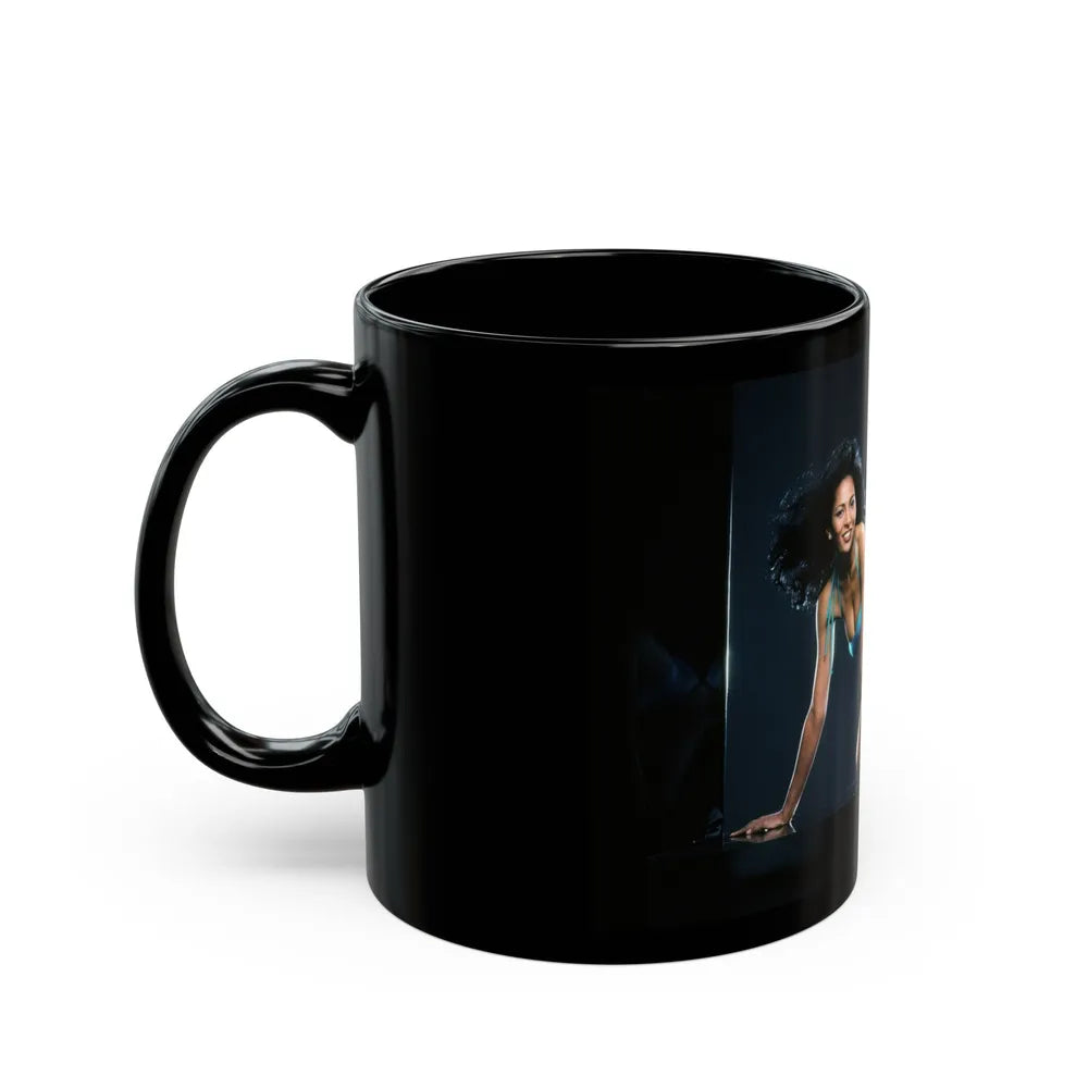 Pam Grier #26 (Vintage Female Icon) Black Coffee Mug-Go Mug Yourself