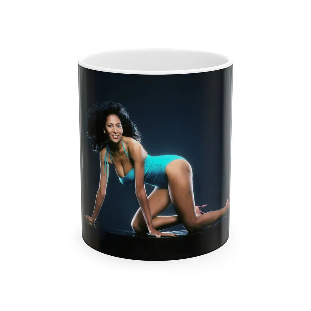 Pam Grier #26 (Vintage Female Icon) White Coffee Mug-11oz-Go Mug Yourself