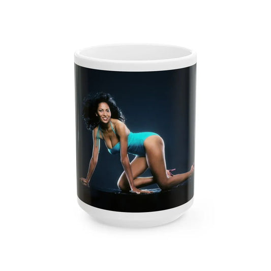 Pam Grier #26 (Vintage Female Icon) White Coffee Mug-15oz-Go Mug Yourself