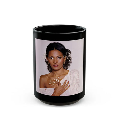 Pam Grier #28 (Vintage Female Icon) Black Coffee Mug-15oz-Go Mug Yourself