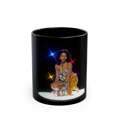 Pam Grier #29 (Vintage Female Icon) Black Coffee Mug-11oz-Go Mug Yourself