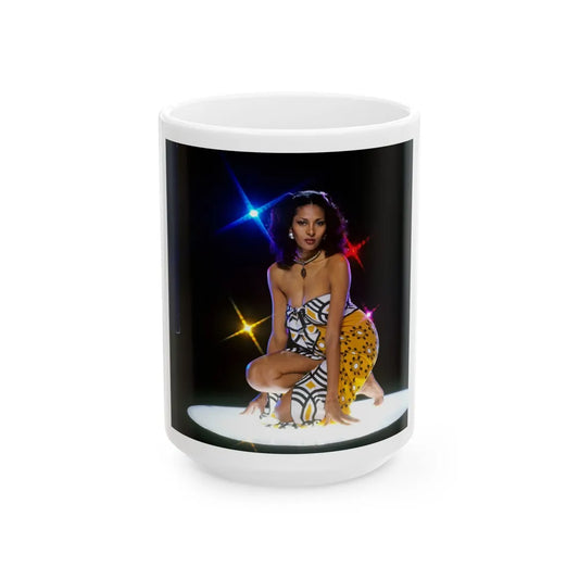 Pam Grier #29 (Vintage Female Icon) White Coffee Mug-15oz-Go Mug Yourself