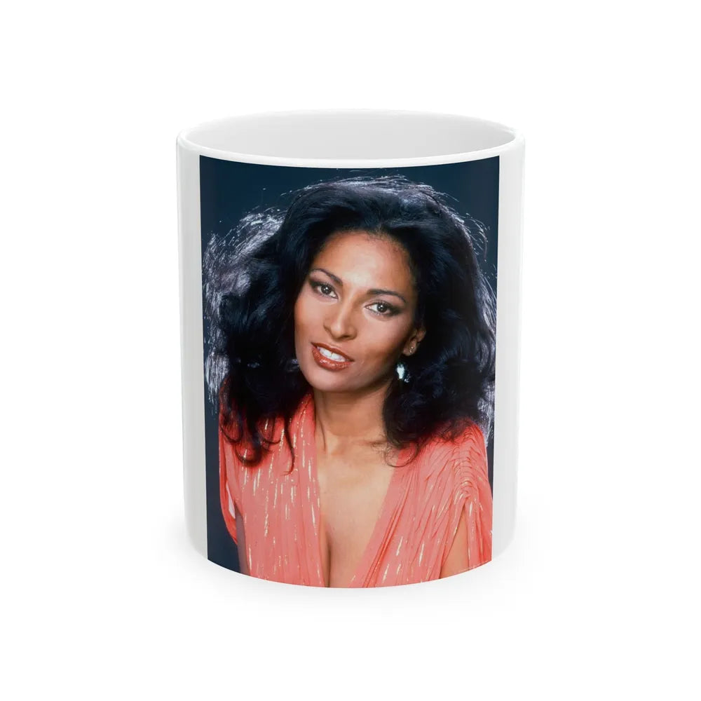 Pam Grier #30 (Vintage Female Icon) White Coffee Mug-11oz-Go Mug Yourself