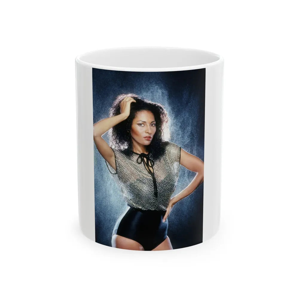 Pam Grier #31 (Vintage Female Icon) White Coffee Mug-11oz-Go Mug Yourself