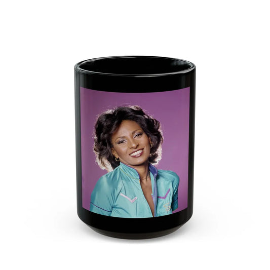 Pam Grier #32 (Vintage Female Icon) Black Coffee Mug-15oz-Go Mug Yourself