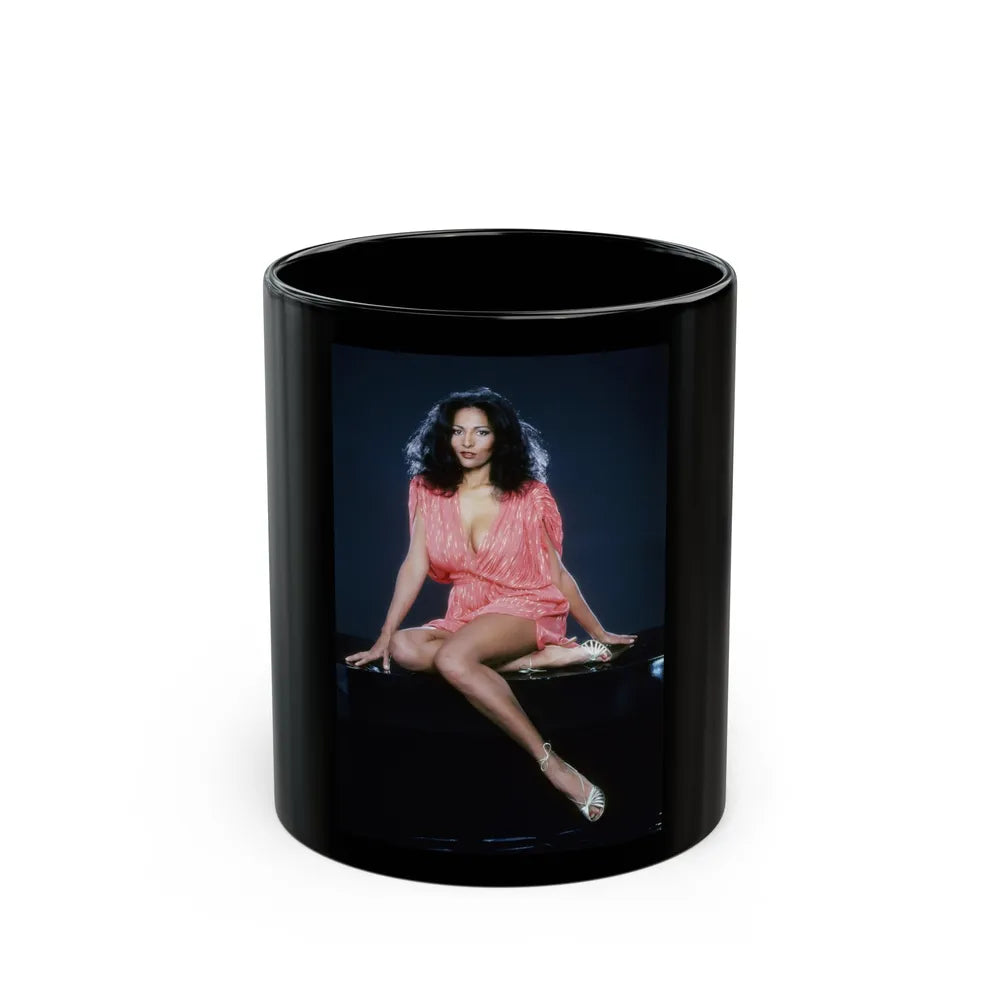 Pam Grier #34 (Vintage Female Icon) Black Coffee Mug-11oz-Go Mug Yourself