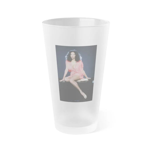 Pam Grier #34 (Vintage Female Icon) Frosted Pint Glass 16oz-16oz-Frosted-Go Mug Yourself