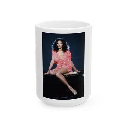 Pam Grier #34 (Vintage Female Icon) White Coffee Mug-15oz-Go Mug Yourself