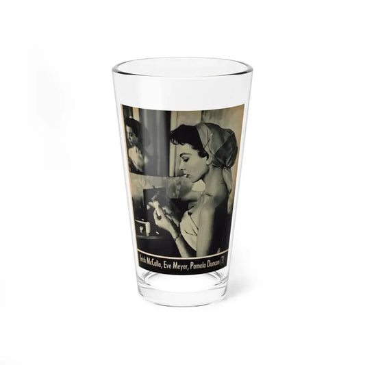 Pamela Duncan #09 - Night and Day Oversized Mag. Feb. '55 - 1 Page, 1 B&W Photo (Vintage Female Icon) Pint Glass 16oz 16oz - Go Mug Yourself