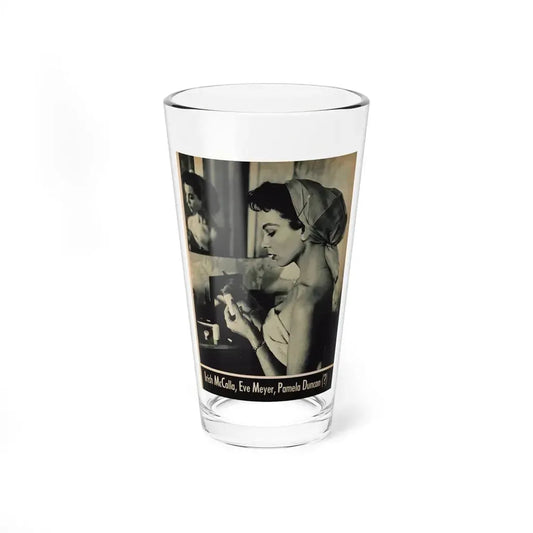 Pamela Duncan #09 - Night and Day Oversized Mag. Feb. '55 - 1 Page, 1 B&W Photo1 (Vintage Female Icon) Pint Glass 16oz 16oz - Go Mug Yourself
