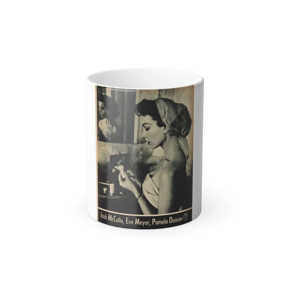 Pamela Duncan #09 - Night and Day Oversized Mag. Feb. '55 - 1 Page, 1 B&W Photo1 (Vintage Female Icons) Color Changing Mug 11oz-11oz-Go Mug Yourself