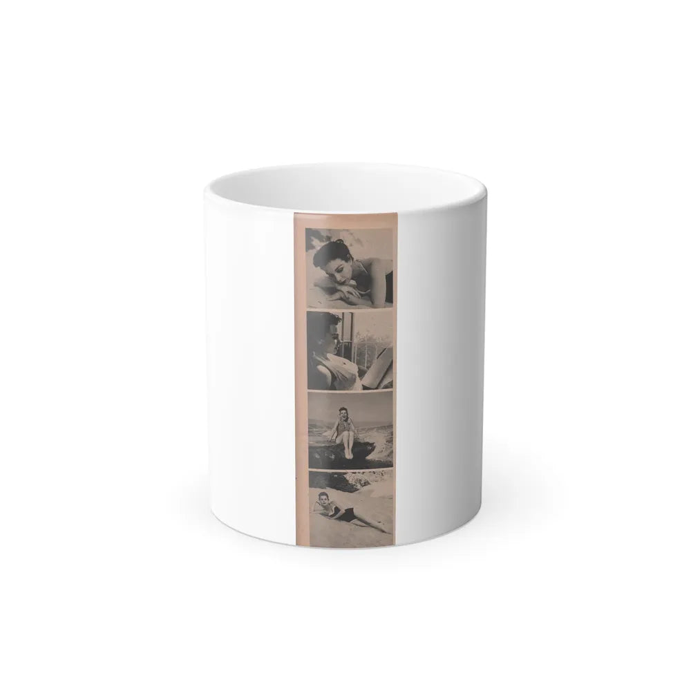 Pamela Duncan #10 - Night and Day Oversized Mag. Feb. '55 - 4 B&W Photos (Vintage Female Icons) Color Changing Mug 11oz-11oz-Go Mug Yourself