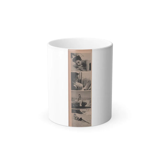 Pamela Duncan #10 - Night and Day Oversized Mag. Feb. '55 - 4 B&W Photos (Vintage Female Icons) Color Changing Mug 11oz-11oz-Go Mug Yourself