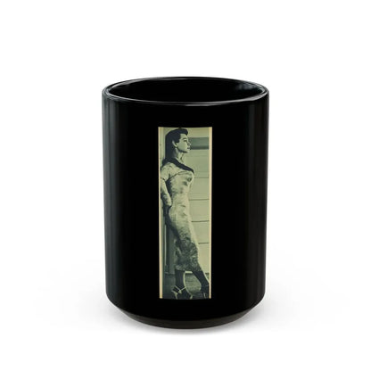 Pamela Duncan #12 - Night and Day Oversized Mag. Feb. '55 - 1 Cropped B&W Photo (Vintage Female Icon) Black Coffee Mug 15oz - Go Mug Yourself