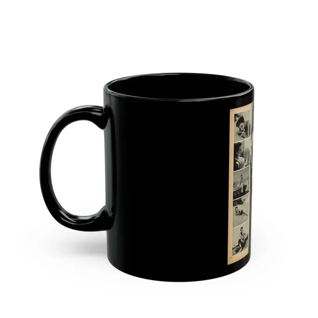 Pamela Duncan #12 - Night and Day Oversized Mag. Feb. '55 - 1 Cropped B&W Photo1 (Vintage Female Icon) Black Coffee Mug - Go Mug Yourself