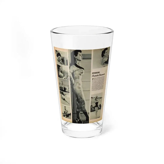 Pamela Duncan #12 - Night and Day Oversized Mag. Feb. '55 - 1 Cropped B&W Photo1 (Vintage Female Icon) Pint Glass 16oz 16oz - Go Mug Yourself