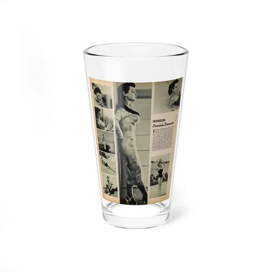 Pamela Duncan #12 - Night and Day Oversized Mag. Feb. '55 - 1 Cropped B&W Photo1 (Vintage Female Icon) Pint Glass 16oz 16oz - Go Mug Yourself
