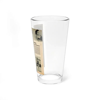 Pamela Duncan #12 - Night and Day Oversized Mag. Feb. '55 - 1 Cropped B&W Photo1 (Vintage Female Icon) Pint Glass 16oz - Go Mug Yourself