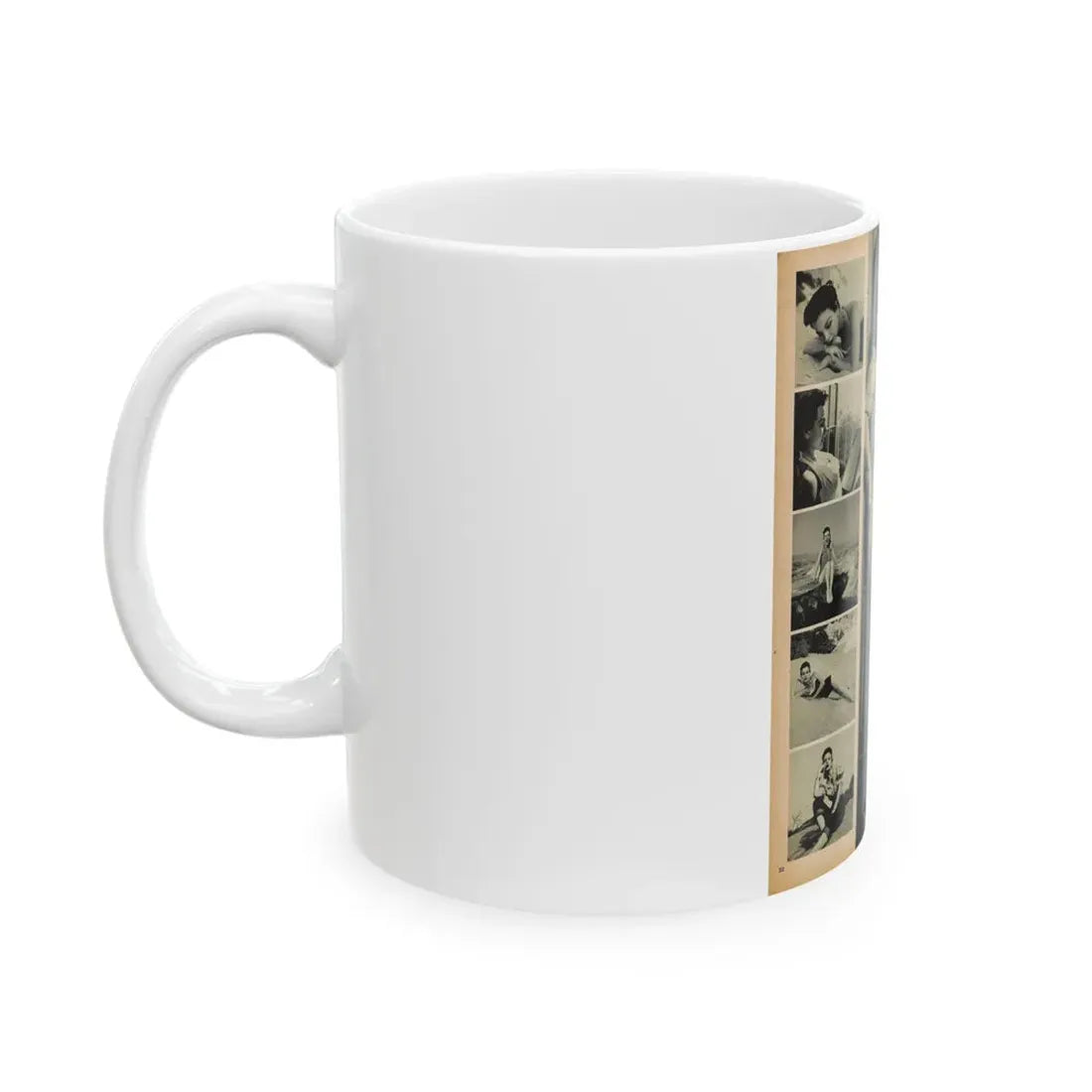 Pamela Duncan #12 - Night and Day Oversized Mag. Feb. '55 - 1 Cropped B&W Photo1 (Vintage Female Icon) White Coffee Mug - Go Mug Yourself