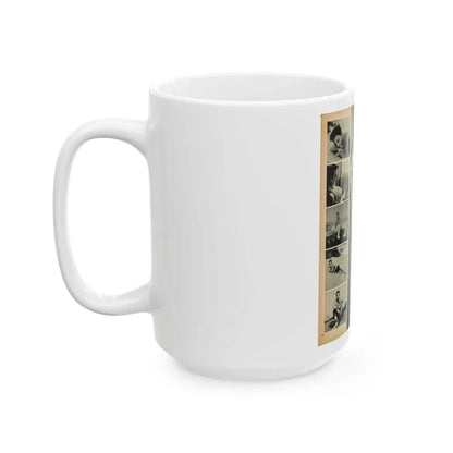 Pamela Duncan #12 - Night and Day Oversized Mag. Feb. '55 - 1 Cropped B&W Photo1 (Vintage Female Icon) White Coffee Mug - Go Mug Yourself